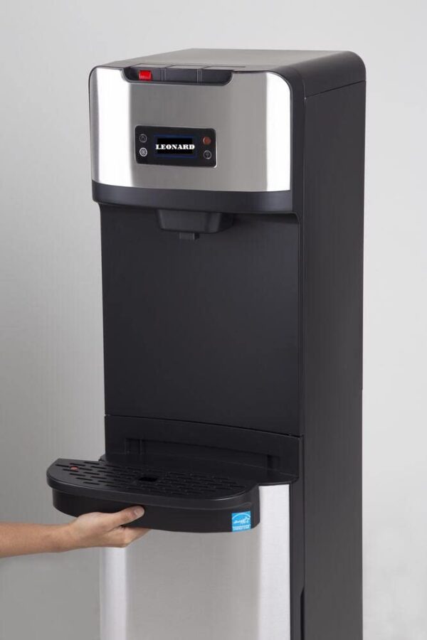 LEONARD Usa Bottom Loading Water Dispenser Stainless Steel Hot, Cold & Normal For Home, Office Or Bar, Based On American Technology (320X360X1080 Mm, Stainless Steel & Black), 5 Liters