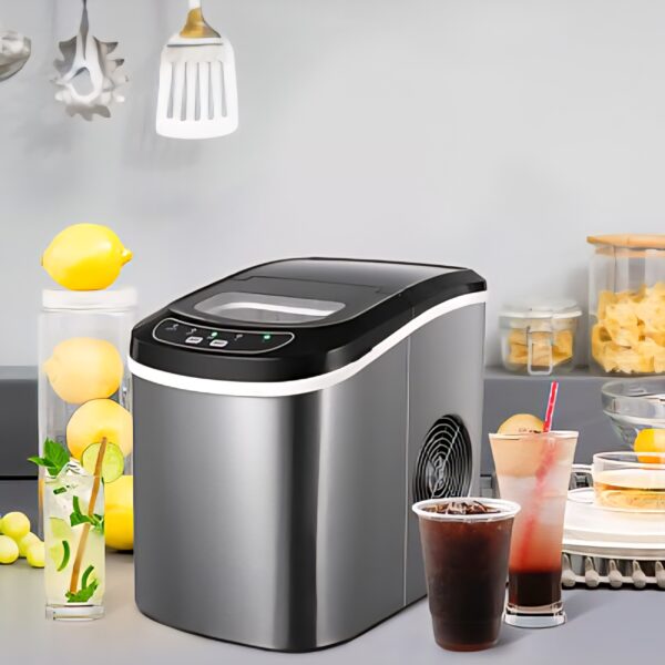 LEONARD USA Ice Maker Machine Stainless Steel Automatic with Inverter Technology, Makes Instant Bullet Ice Cubes in 7-9 Minutes, 26 lbs/day (Based on American Technology) (LEUSAICM5)
