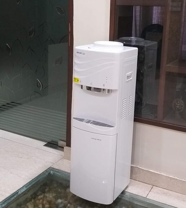 LEONARD Plastic USA American Technology Based Hot, Cold and Normal Water Dispenser with Refrigerator (347x403x1045 mm, White)