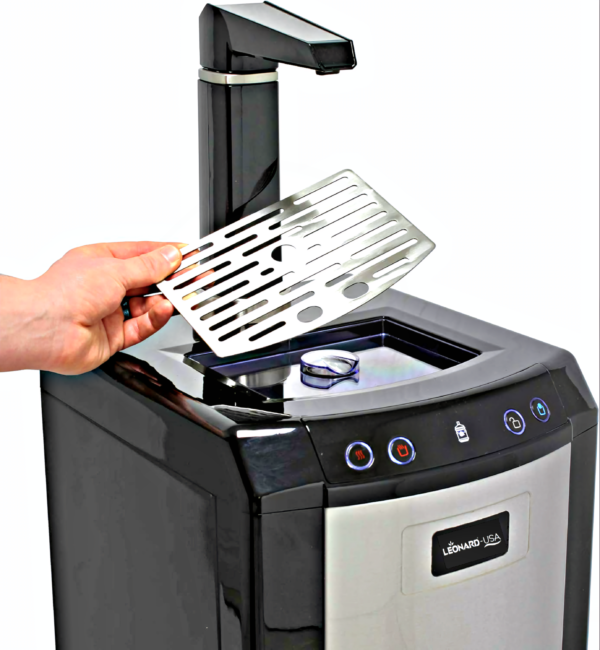 LEONARD USA FOUNTAIN TYPE WATER DISPENSER BOTTOM LOAD ( Hot, Room and Cold) Black / Stainless Steel