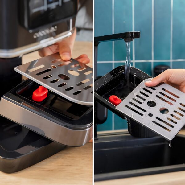LEONARD USA 20 BAR Inverter Mini Magic Coffee Machine Espresso l PID Control l Lungo at home double boiler design | Integrated the bean grinder (Based on American Technology) Black