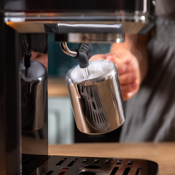 LEONARD USA 20 BAR Inverter Mini Magic Coffee Machine Espresso l PID Control l Lungo at home double boiler design | Integrated the bean grinder (Based on American Technology) Black