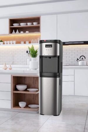 LEONARD Usa Bottom Loading Water Dispenser Stainless Steel Hot, Cold & Normal For Home, Office Or Bar, Based On American Technology (Stainless Steel & Black), 5 Liters