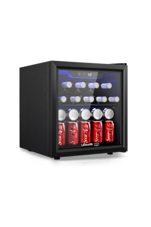LEONARD USA 55 L Inverter Wine Chiller l Wine Cooler l Touch Control l Stainless Steel Shelves l Toughened Glass Door with UV-Protection l LED Interior Light (Based on American Technology) (Black)