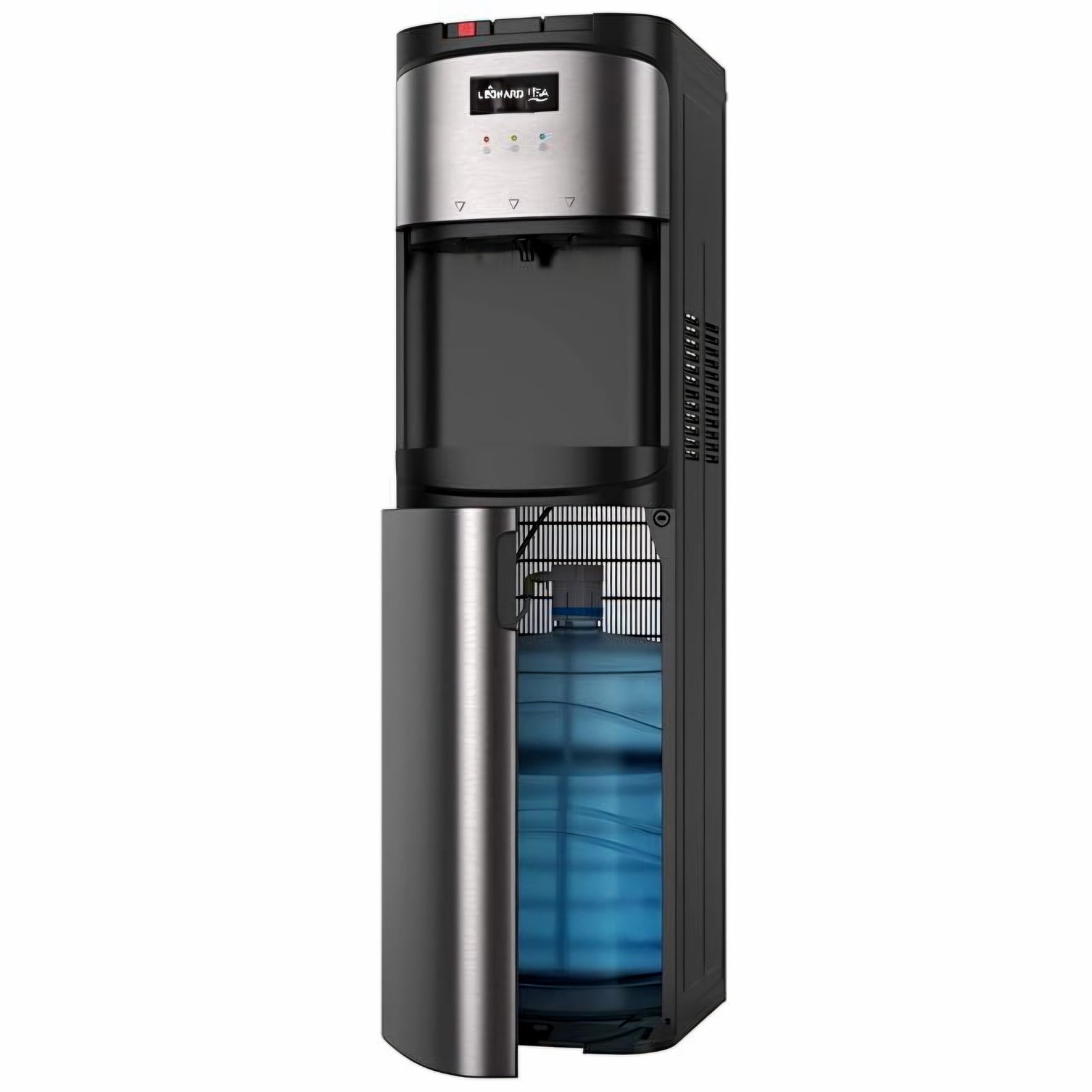 LEONARD Usa Bottom Loading Water Dispenser Stainless Steel Hot, Cold & Normal For Home, Office Or Bar, Based On American Technology (Stainless Steel & Black), 5 Liters