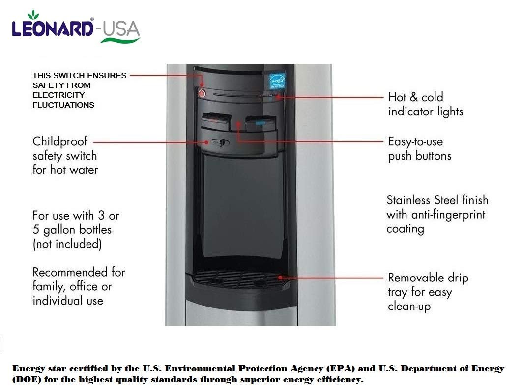LEONARD USA Stainless Steel Water Dispenser Hot & Cold (Based on American Technology) - Image 7