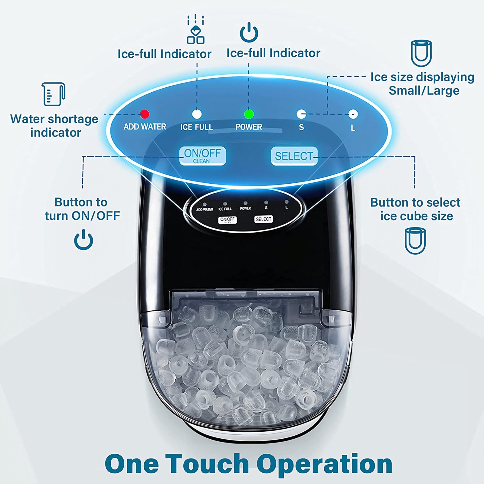 LEONARD USA Ice Cube Maker Machine with Self-Cleaning Function, Automatic with Inverter Technology, Makes Instant Bullet Ice Cubes in 6-8 Minutes, 26 lbs/day (Black) (Based on American Technology) - Image 12