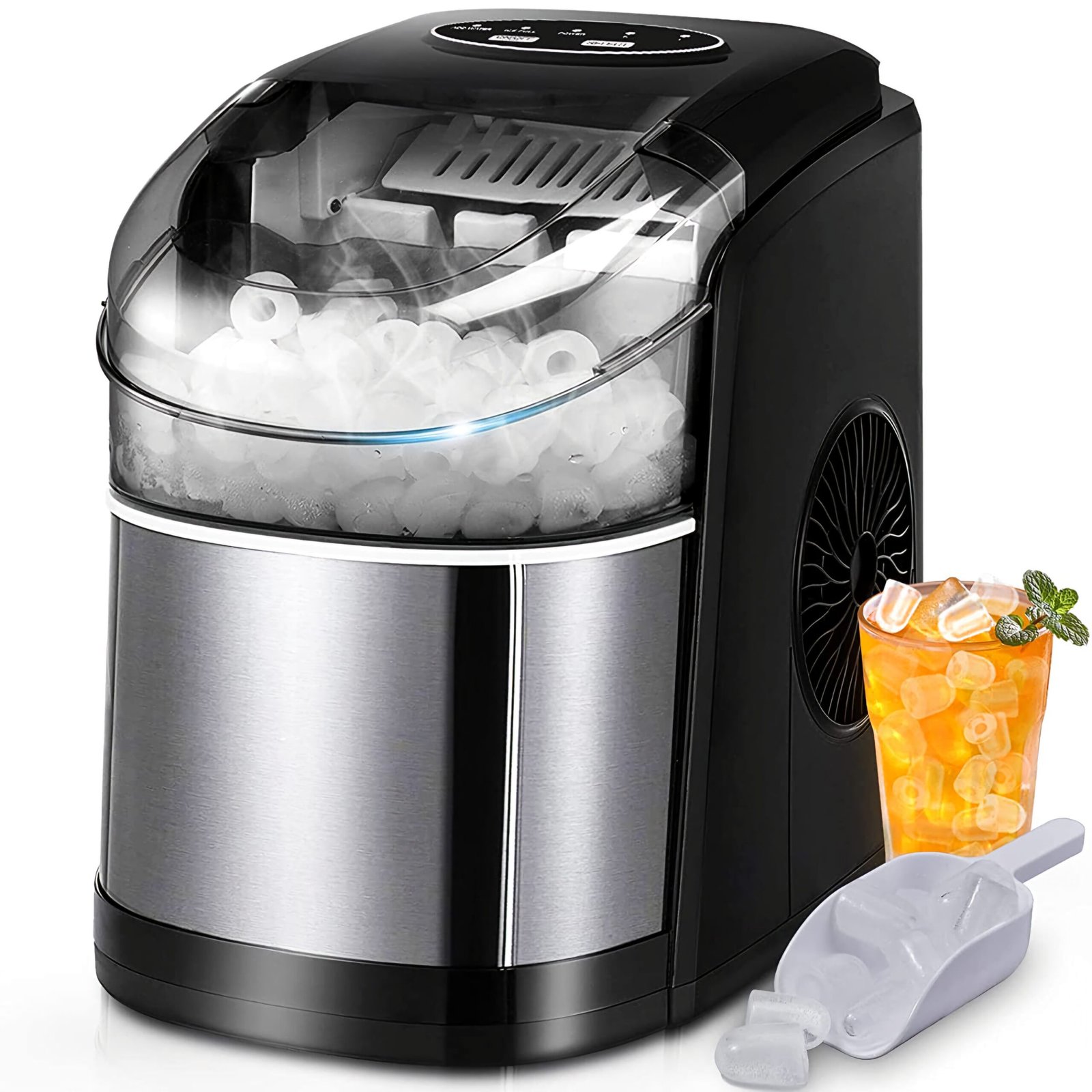LEONARD USA Ice Cube Maker Machine with Self-Cleaning Function, Automatic with Inverter Technology, Makes Instant Bullet Ice Cubes in 6-8 Minutes, 26 lbs/day (Black) (Based on American Technology) - Image 8