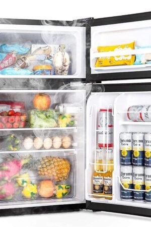 LEONARD USA 122 L Inverter Wine Chiller l Wine Cooler l Separate Deep Freezer Compartment l LED Interior Light l Temperature Control (Based on American Technology) (Black, Double Door)