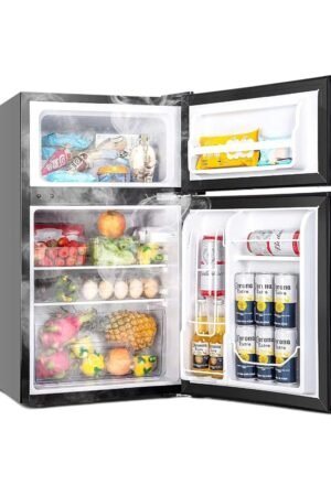 LEONARD USA 122 L Inverter Wine Chiller l Wine Cooler l Separate Deep Freezer Compartment l LED Interior Light l Temperature Control (Based on American Technology) (Black, Double Door)