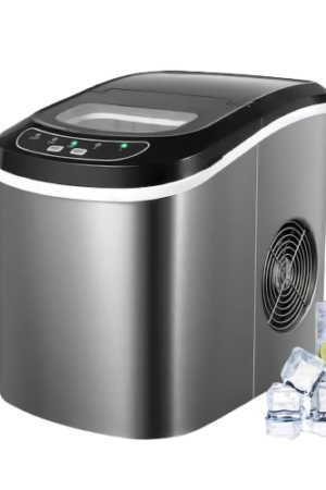 LEONARD USA Ice Maker Machine Stainless Steel Automatic with Inverter Technology, Makes Instant Bullet Ice Cubes in 7-9 Minutes, 26 lbs/day (Based on American Technology)