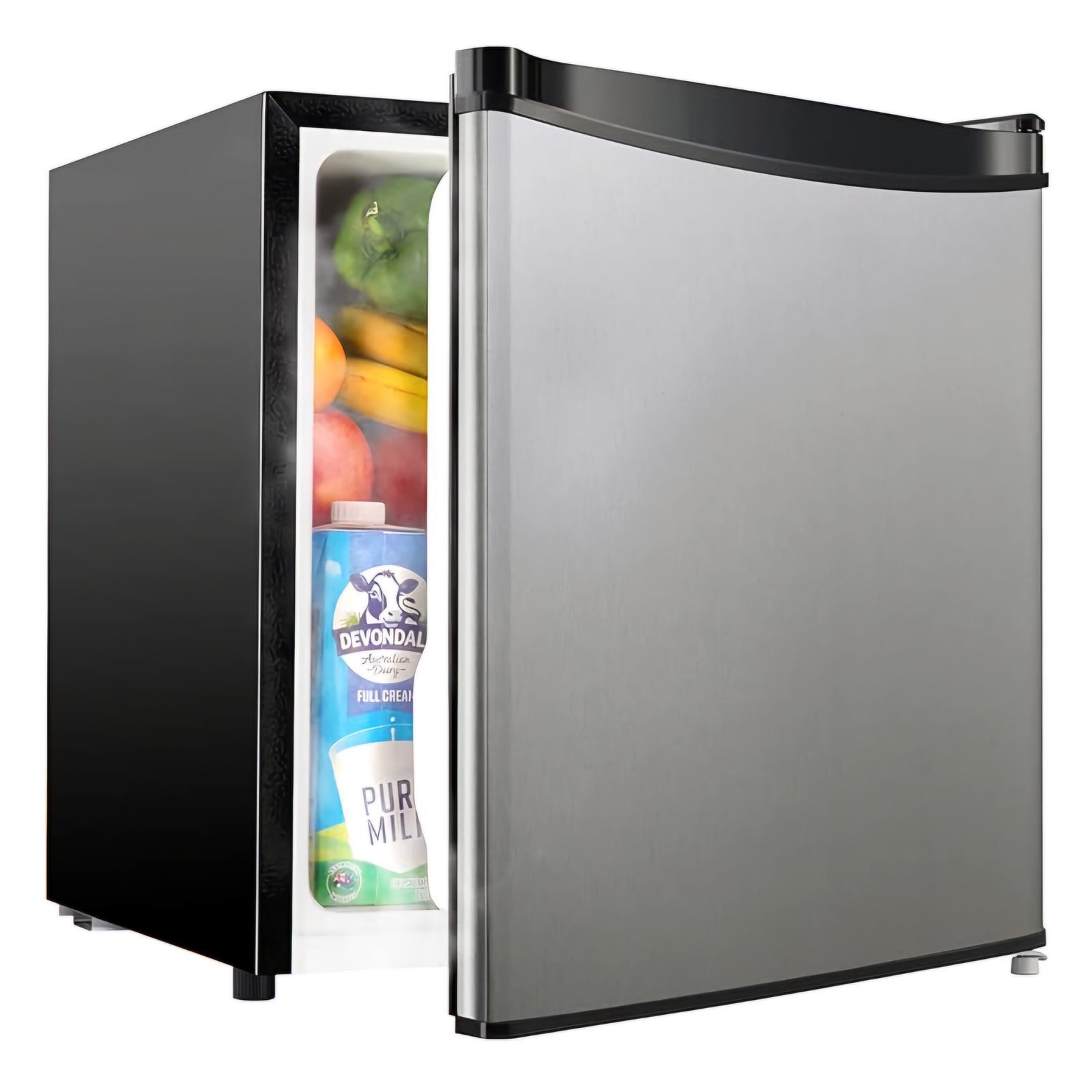 LEONARD USA 60 L Inverter Stainless Steel Door Mini Fridge for Room, Home, Office or Bar (Based on American Technology) (Stainless Steel & Black, LE-USA-SDIMFF, Standard Single door)
