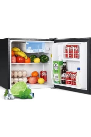 LEONARD USA 60 L Inverter Stainless Steel Door Mini Fridge for Room, Home, Office or Bar (Based on American Technology) (Stainless Steel & Black, LE-USA-SDIMFF, Standard Single door)