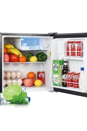 LEONARD USA 60 L Inverter Stainless Steel Door Mini Fridge for Room, Home, Office or Bar (Based on American Technology) (Stainless Steel & Black, LE-USA-SDIMFF, Standard Single door)