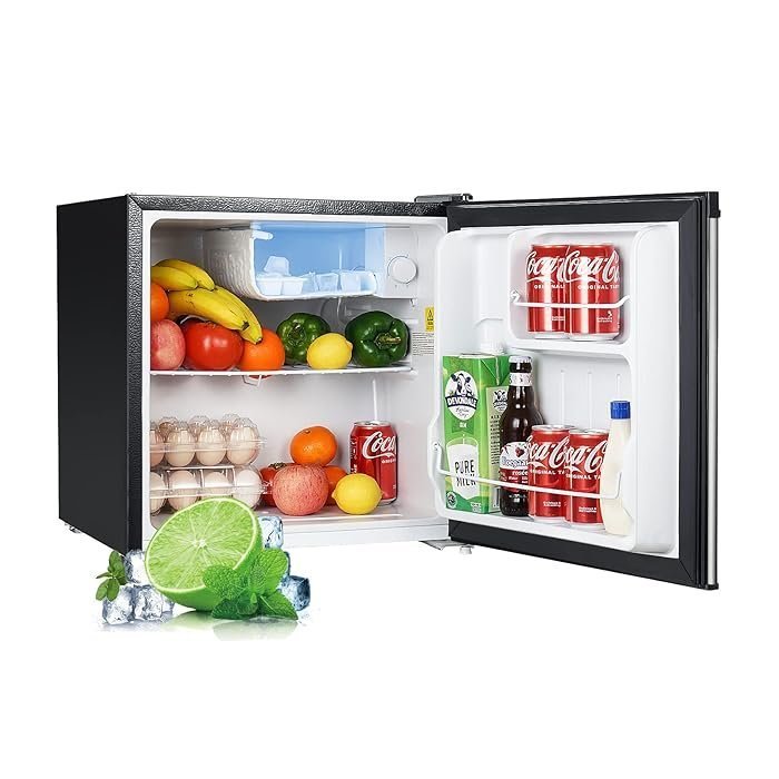 LEONARD USA 60 L Inverter Stainless Steel Door Mini Fridge for Room, Home, Office or Bar (Based on American Technology) (Stainless Steel & Black, LE-USA-SDIMFF, Standard Single door)