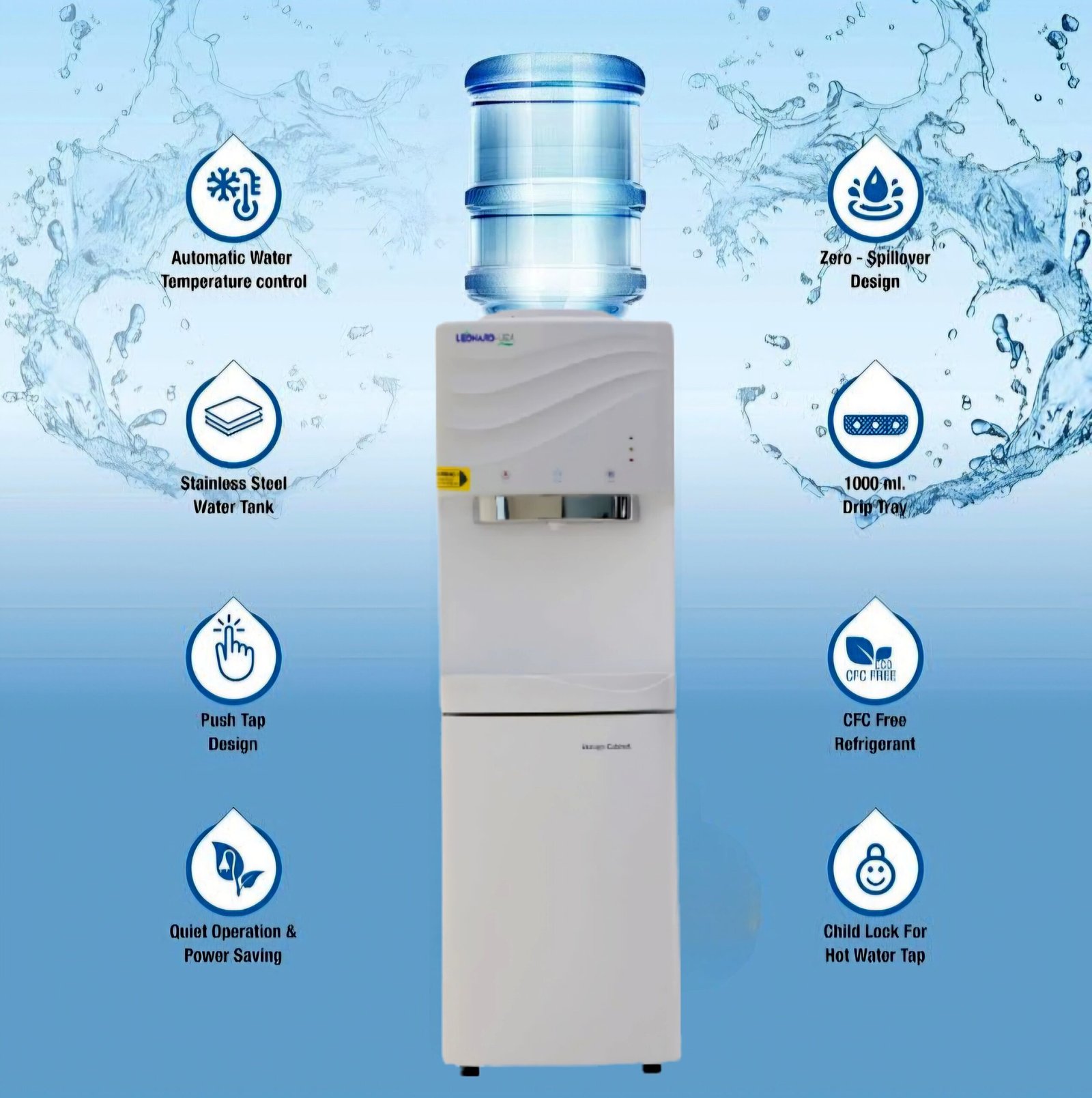 LEONARD USA Hot, Cold and Normal Table Top Water Dispenser (Based on American Technology) (White, 347 X 403 X 600 mm) - Image 8